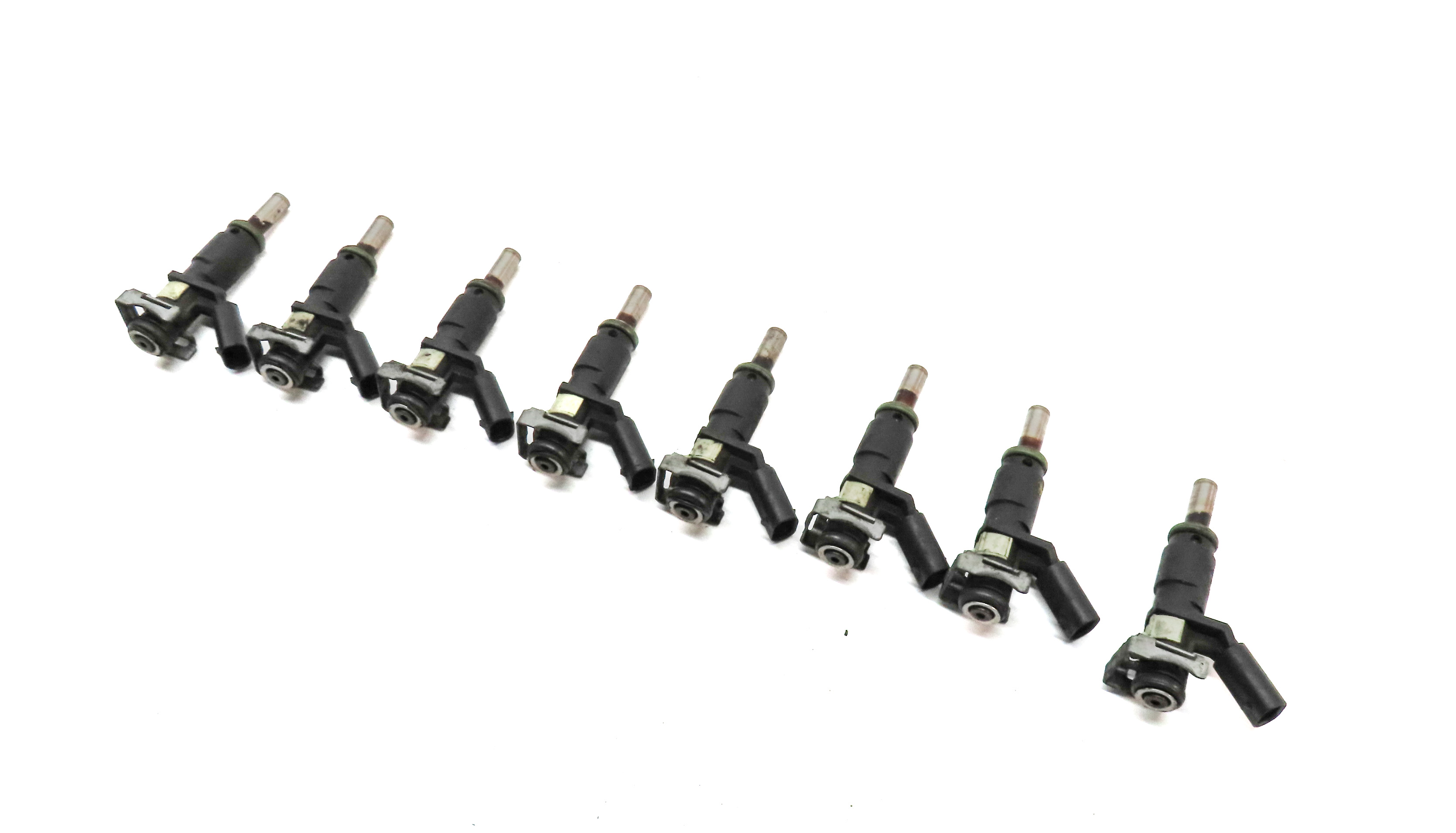 06-12 MERCEDES C E G GL ML S SL (W204 W212 W221 W164 X164) FUEL INJECTOR SET 8 — exact item pictured